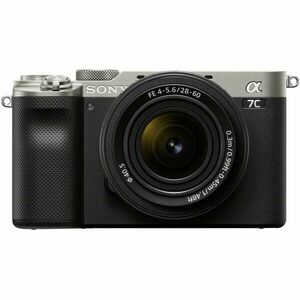 Aparat foto mirrorless Sony Alpha A7C, 24.2MP, Full-Frame, 4K + Obiectiv Sony FE28-60mm F4-5.6, Argintiu imagine