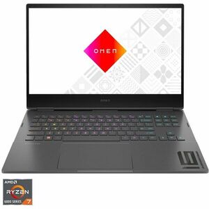 Laptop Gaming OMEN By HP 16-n0024nq cu procesor AMD Ryzen™ 7 6800H pana la 4.70 GHz, 16.1, Full HD, IPS, 144 Hz, 16GB, 512GB SSD, NVIDIA GeForce RTX 3050 Ti 4GB, Free DOS, Mica Silver imagine