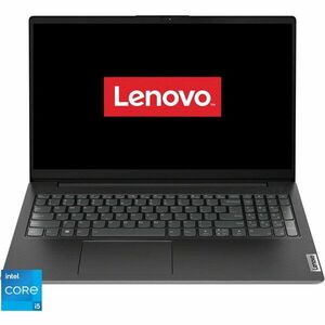 Laptop Lenovo 15.6'' V15 G3 IAP, FHD, Procesor Intel® Core™ i5-1235U (12M Cache, up to 4.40 GHz, with IPU), 8GB DDR4, 256GB SSD, Intel Iris Xe, No OS, Business Black imagine