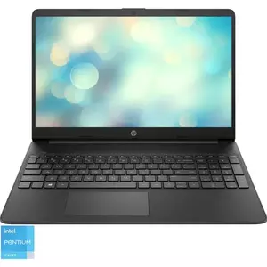 Laptop HP 15s-fq3015nq cu procesor Intel® Pentium® Silver N6000, 15.6, 1366 x 768, 4GB, 256GB SSD, Intel® UHD Graphics, Free Dos, Jet Black imagine