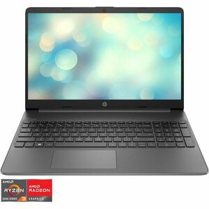 Laptop HP 15s-eq2050nq cu procesor AMD Ryzen™ 3 5300U pana la 3.80 GHz, 15.6, Full HD, 8GB DDR4, 256GB SSD, AMD Radeon™ Graphics, Windows 11 Home in S mode, Grey imagine