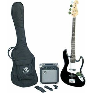 SX SB1 Bass Guitar Kit Negru imagine