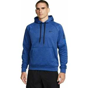 Nike Therma-FIT Hooded Mens Pullover Blue Void/ Game Royal/Heather/Black M Hanorac pentru fitness imagine