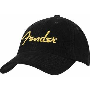 Fender Şapcă Gold Spaghetti Logo Corduroy Baseball Hat Black imagine