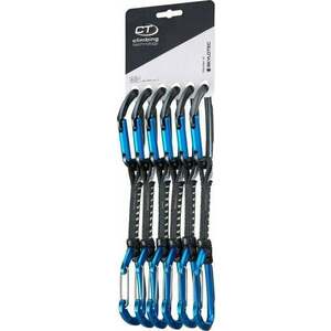 Climbing Technology Lime Set M-DY Remiză rapidă Anthracite/Electric Blue Solid Straight/Wire Straight Gate 12.0 imagine