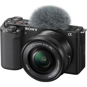 Aparat foto Mirrorless Sony Alpha ZV-E10, 24.2MP, 4K, Negru + Obiectiv 16-50mm imagine