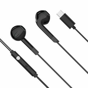 Casti in ear cu fir USB-C Kruger&Matz C2 cu microfon KMPC2, negru imagine