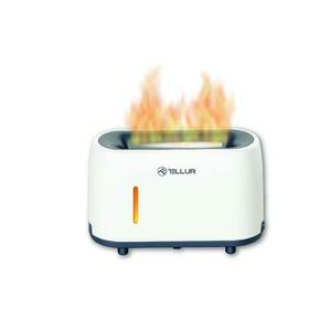 Difuzor aromaterapie Flame Tellur, 240ml, 12 ore, telecomanda (Alb) imagine