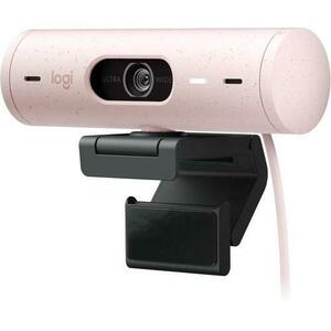 Camera Web Logitech Brio 500, Full HD, USB-C, Microfon (Roz) imagine