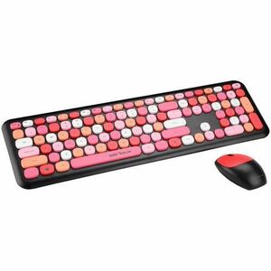 Kit wireless tastatura + mouse Serioux Colourful, rosu imagine