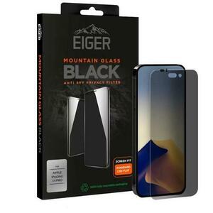 Folie Sticla Eiger 2.5D Mountain Glass Privacy compatibila cu iPhone 14 Pro (Negru) imagine
