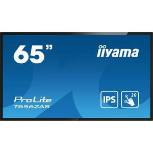 Display Profesional IPS LED iiyama T6562AS-B1, Ultra HD (3840 x 2160), HDMI, DisplayPort, Touchscreen, Boxe (Negru) imagine