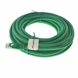 Cablu ecranat FTP Lanberg 41916, cat.6, mufat 2xRJ45, lungime 10m, AWG 26, 250 MHz, de legatura retea, ethernet, verde imagine