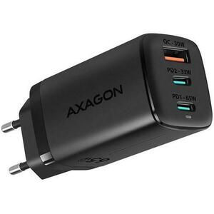 Incarcator retea Axagon ACU-DPQ65, 65W, 2 x USB Type-C, 1 x USB Type-A (Negru) imagine