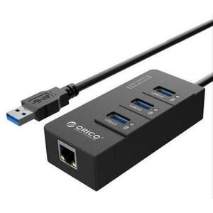 Hub Usb Orico Gigabit HR01-U3-V1-BK-PRO, 3 x USB 3.0 (Negru) imagine