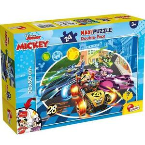 Puzzle de colorat Lisciani Mickey in cursa L74099, 3+ ani, 24 Piese (Multicolor) imagine