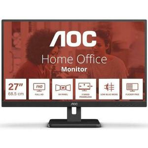 Monitor VA LED AOC 27inch 27E3UM, Full HD (1920 x 1080), HDMI, DisplayPort, AMD FreeSync, Boxe (Negru) imagine