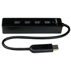 Hub USB StarTech ST4300PBU3, USB Type-A, 4 porturi USB Type-A (Negru) imagine