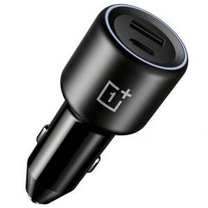 Incarcator Auto OnePlus SUPERVOOC, Quick Charge, 80W, 1 X USB, 1 X USB Tip-C (Negru) imagine