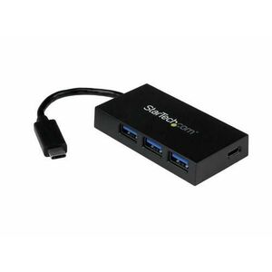 Hub USB StarTech HB30C3A1CFB, USB 3.2 Type-C, 4 porturi (Negru) imagine