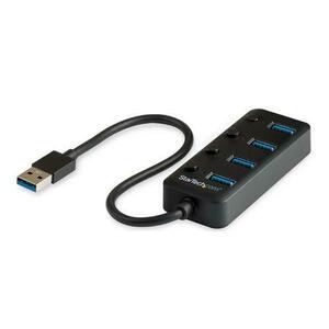 Hub USB StarTech HB30A4AIB, USB Type-A, 4 porturi USB Type-A (Negru) imagine
