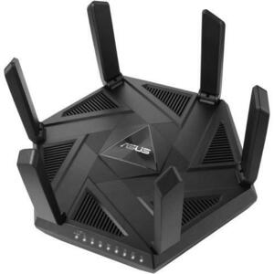 Router Gaming Wireless ASUS RT-AXE7800, AXE7800, Tri-Band Gigabit, Wi-Fi 6E, OFDMA, Instant Guard Sharable Secure VPN, 2.5G Port, Link Aggregation, AiMesh, AiProtection Pro, 6 antene Wi-Fi imagine