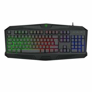Tastatura Gaming T-DAGGER Tanker Rainbow, Iluminare RGB, USB (Negru) imagine