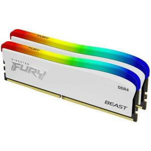 Memorii Kingston FURY Beast RGB White Special Edition 32GB(2x16GB) DDR4 3600Mhz CL18 Dual Channel Kit imagine
