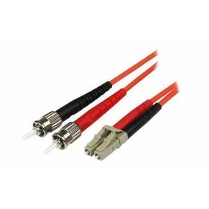 Cablu Fibra Optica StarTech 50FIBLCST1, LSZH, Duplex, conectori LC-SC, 1m (Portocaliu) imagine