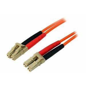 Cablu Fibra Optica StarTech 50FIBLCLC2, LSZH, Duplex, conectori LC-LC, 2m (Portocaliu) imagine