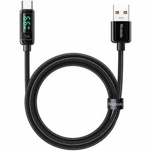 Cablu de date Mcdodo Digital Pro USB-A la Type-C, 1.2m, 5A, Negru imagine