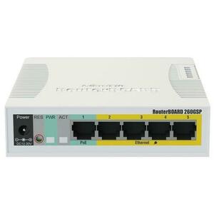 Switch MikroTik RB260GSP, Gigabit, 5 Porturi, 1 x SFP, PoE imagine