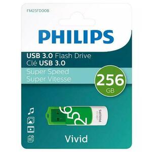 Stick USB Philips Vivid Edition, 256GB, USB 3.0 (Verde/Alb) imagine