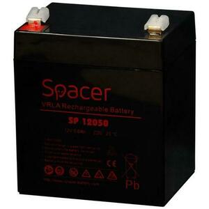 ACUMULATOR UPS SPACER 12V / 5Ah, dimensiuni: 90x70x101mm, inaltime+terminal: 107mm, terminal F1(T1) imagine