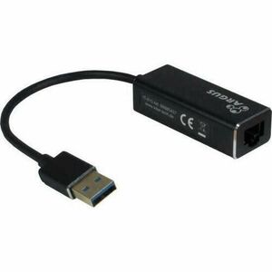 Placa Retea Inter-Tech Argus IT-810, USB 3.0, Gigabit (Negru) imagine