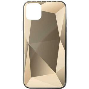 Protectie Spate Meleovo Glass Diamond MLVGDPXIGR pentru iPhone 11 (Gri/Negru) imagine
