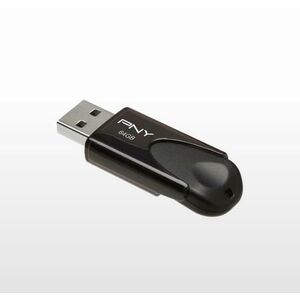 Stick USB PNY Attache 4, 64GB, USB 2.0 (Negru) imagine