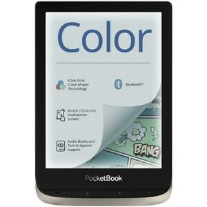 E-Book Reader PocketBook Color, Ecran E Ink Kaleido 6inch, Procesor 1GHz, 16GB, 1GB RAM, Bluetooth, Wi-Fi (Argintiu) imagine
