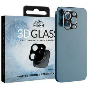 Folie Protectie Sticla Eiger 3D EGSP00686 pentru iPhone 12 Pro Max (Negru) imagine