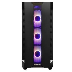 Carcasa Chieftec GS-01B-OP, Middle Tower, RGB, Tempered Glass (Negru) imagine