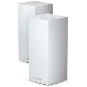 Whole Home Intelligent Mesh Wireless Linksys MX8400, WiFi 6, Tri Band, 4200 Mbps, 2-pack (Alb) imagine