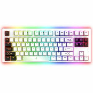 Tastatura Gaming Mecanica AQIRYS Aludra TKL White, USB, iluminare RGB (Alb) imagine