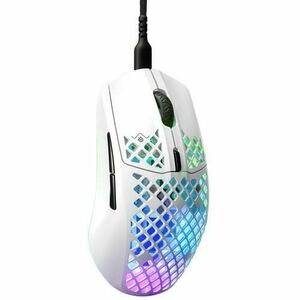 Mouse Gaming SteelSeries Aerox 3 2022 Edition Snow, USB, iluminare RGB (Alb) imagine