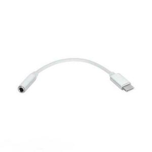 Cablu adaptor Kruger&Matz KM1245, USB Tip C, jack 3.5 mm (Alb) imagine