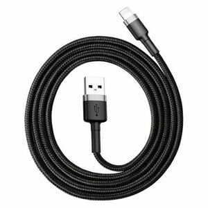 Cablu de date BASEUS Cafule Durable Nylon, Lightning - USB, QC3.0 , 2.4A , 1M (Negru) imagine