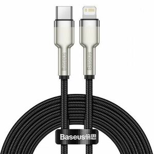 Cablu de date Baseus Cafule Metal, USB Type-C - Lightning, Power Delivery 20W, 2m, Negru imagine