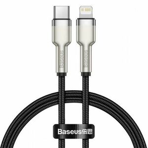 Cablu de date Baseus Cafule Metal, USB Type-C - Lightning, Power Delivery 20W, 25cm, Negru imagine