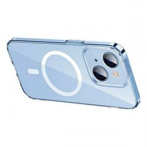 Husa Smartphone Baseus Crystal Series Magnetic Case compatibila cu iPhone 14 Plus, transparenta, antiamprenta imagine