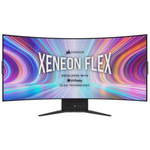 Monitor Gaming OLED Corsair XENEON FLEX 45inch 45WQHD24, WQHD (3440 x1440), HDMI, DisplayPort, AMD FreeSync, Nvidia G-Sync, Ecran Flexibil, 240 Hz, 0.03 ms (Negru) imagine