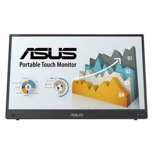 Monitor Portabil IPS LED ASUS ZenScreen 15.6inch MB16AHT, Full HD (1920 x 1080), Mini HDMI, Touchscreen, Boxe (Negru) imagine